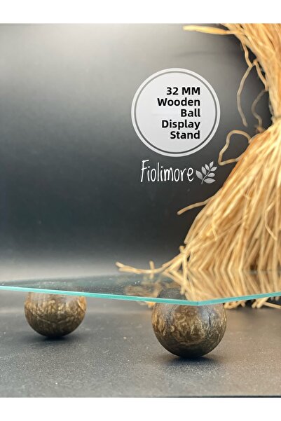 Fiolimore 32 mm Walnut Color Wooden Presentation Stand 4 Pieces Presentation ...