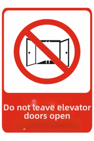 HiperAD Reklam لافتة تحذيرية مطبوعة بعبارة "افتح أبواب المصاعد" - لافتة تحذير...