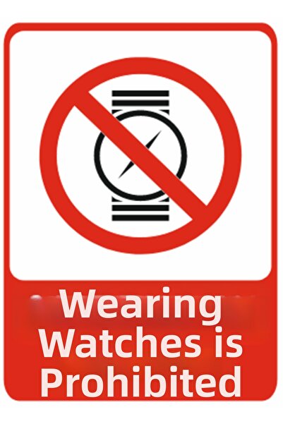 HiperAD Reklam إنه ممنوع ترك الساعات على الطاولة - لافتة تحذيرية من فوركس بسم...