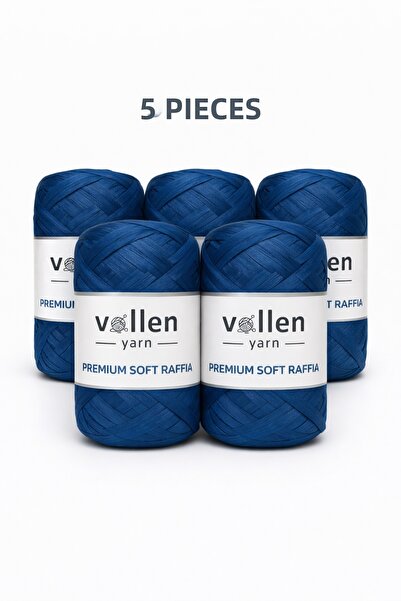 vollen yarn Premium Soft Raffia Yarn 5-Pack |   Polyester Paper Raffia |   So...