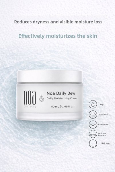 noa cosmetics Intensive Moisturizing Repairing Brightening Face Cream Set - Hyaluronic Acid, Niacinamide, Panthenol 3X50 ml