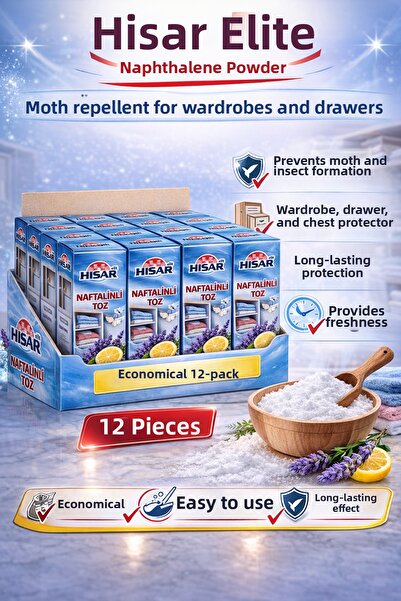 CT STONES Hisar Elit Pudră de naftalină anti-molie pentru dulapuri și sertare...
