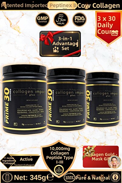 Dr.Sammy's كولاجين إمباكت بلس برايم 30 - مجموعة أدفانتج المكونة من 3 قطع من م...