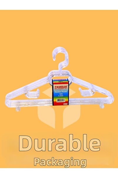 Zambak Κρεμάστρα Ρούχων Κρυστάλλινη Z114 6 τεμαχίων – Διαφανής, Ανθεκτική Πλα...
