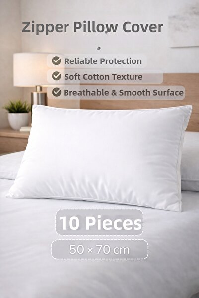 miar home perde tekstil Inner Pillowcase Zippered 10 Pieces Lining 50X70 cm P...