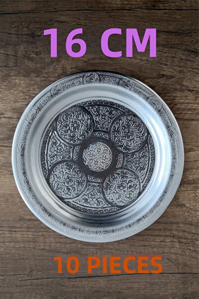 Binbir Trend 16 cm Stainless Chrome Steel Appetizer Serving Plate - Restauran...