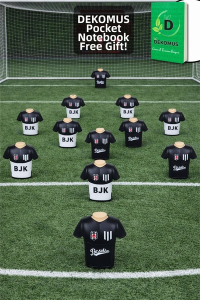 Beşiktaş "Dekomus Pocket Notebook with Gift" Erasable Form Design Pencil Shar...