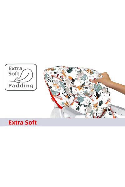 Holmer Stain Resistant Organic High Chair Cushion & Case Max-M Light Gray