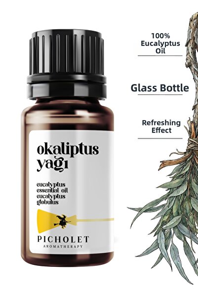 Picholet زيت الأوكالبتوس العطري 10 مل نقي وطبيعي 100% (زيت الأوكالبتوس العطري)
