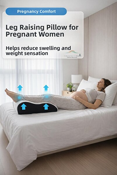 ViscoWell Leg Elevation Support Pillow for Pregnant Women – Swelling & Fatigu...