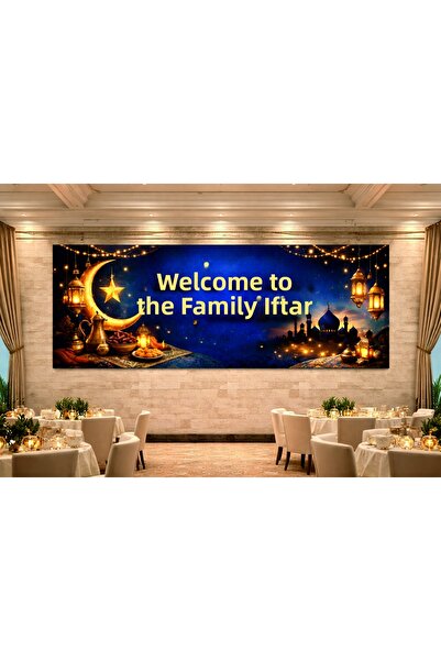 NEON Dijital Baskı Merkezi Family Iftar Tarpaulin - 100X300 cm - Tarpaulin - ...