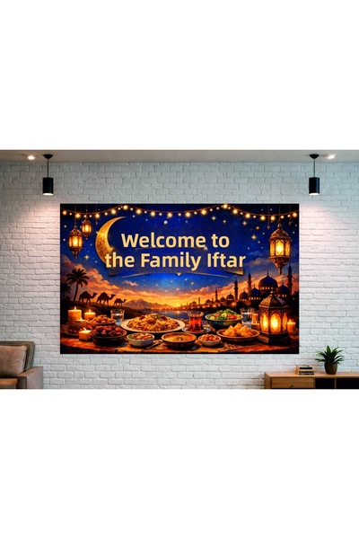 NEON Dijital Baskı Merkezi Family Iftar Tarpaulin - 100X200 cm - Tarpaulin - ...