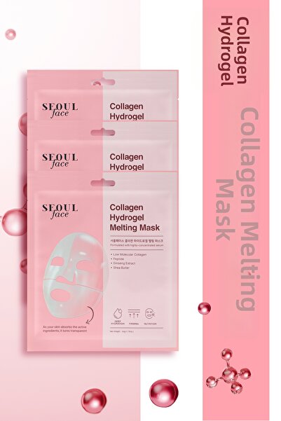 Dermal Collagen Hydrogel Transparent Korean Face Mask Moisturizing Nourishing...