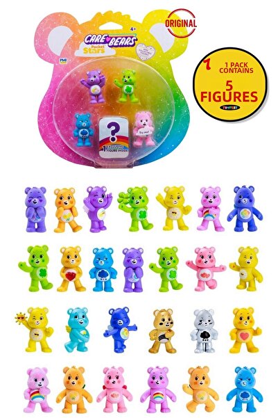 TOYFEST Care Bears Mini Collectible Figures 5-Pack - 1 Pc