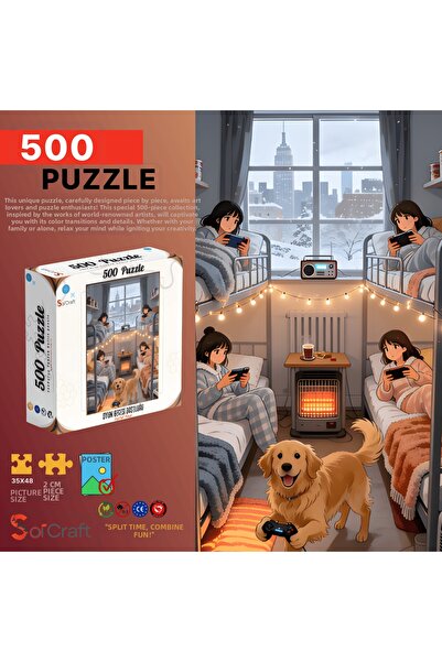 Soi Craft لعبة ألغاز مكونة من 500 قطعة من لعبة Night Friendship