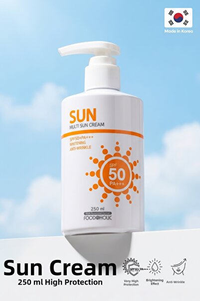 FOODAHOLIC Multi Sun 250ml غير لزج ومضاد للعيوب SPF50 Pa Uva/UVB واقي من الشم...