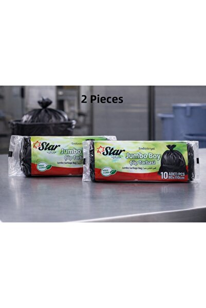 OSKA GLOBAL Star Plus Industrial Size Waste Bag 80X110 cm 10 Pieces Durable I...