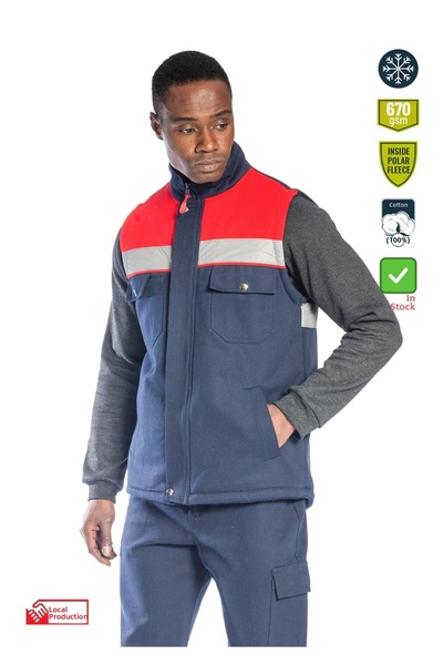 Frekans İş Güvenliği İş Kıyafetleri Safesawa Oscar Winter Fleece Lined Vest N...