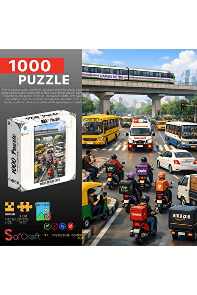 Soi Craft 1000 Piece Puzzle Modern Life's Chaos