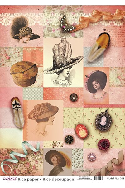 Cadence Brass Decopage Paper 29x42cm No:03