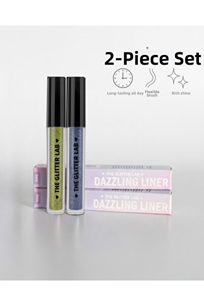 The Glitter Lab 2-Pack Glitter Liquid Eyeliner |   Dazzling Liner Set No 2