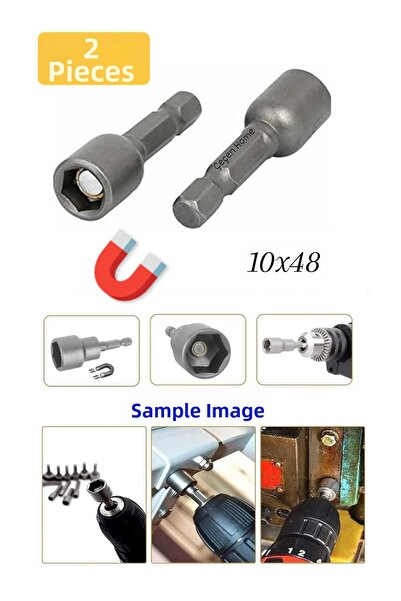 ÇEÇEN HOME (2 Pieces) Magnetic Nut Tightening Adapter - 10 X 48 Nut Adapter