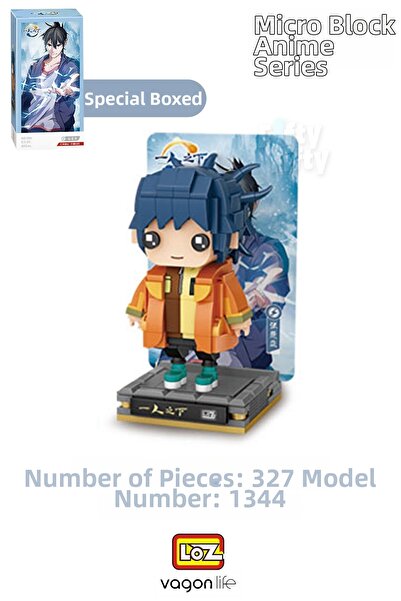 Vagonlife Loz Micro Anime Series 1344 Model 327 Parts Decorative Toy Building...