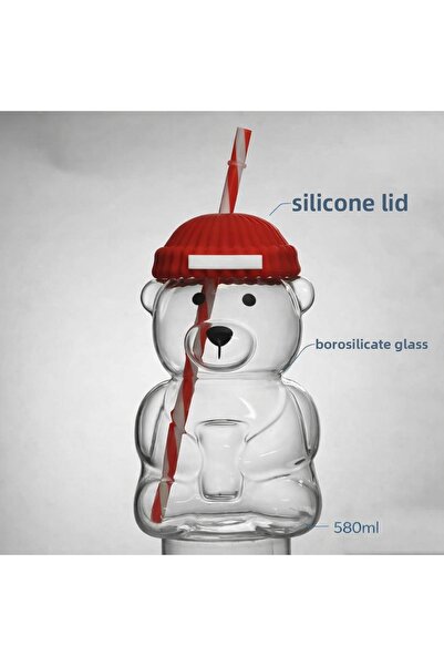 WERONY Capone Barista Borosilicate Glass with Straw, 580 ml