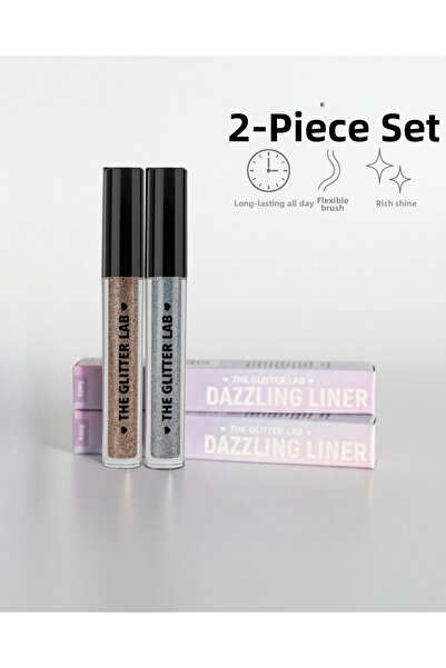 The Glitter Lab 2-Pack Glitter Liquid Eyeliner |   Dazzling Liner Set No 3