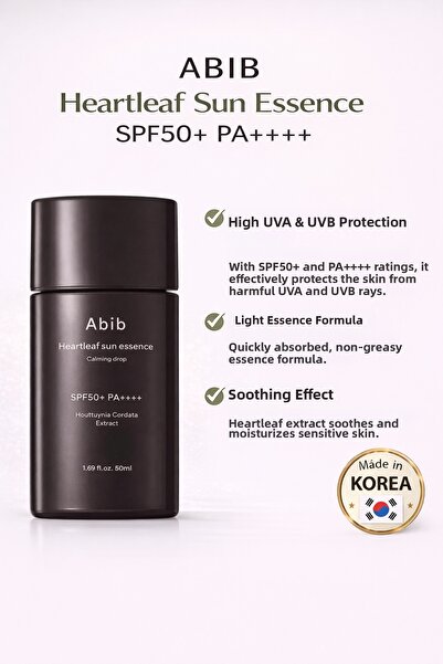 JEJUDO Abib Heartleaf Sun Essence - مصل الشمس المهدئ 50 مل