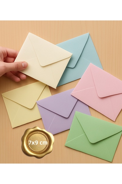 Bimotif مجموعة مغلفات صغيرة، مغلفات دعوات، 7×9 سم، 30 قطعة (أصفر فاتح-أخضر ما...