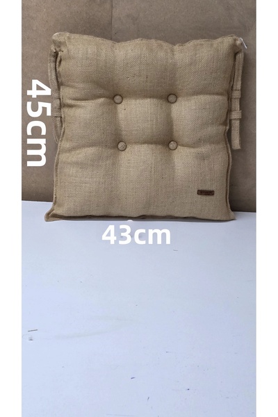 Zümrüdüanka Handmade Buttoned Sack-Colored Cushion