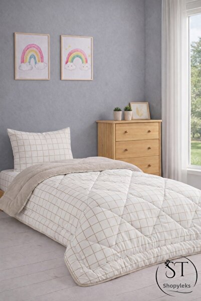 Shopyteks Single Welsoft Puffi Quilt 155X215 |   1 Piece with Pillowcase |   ...