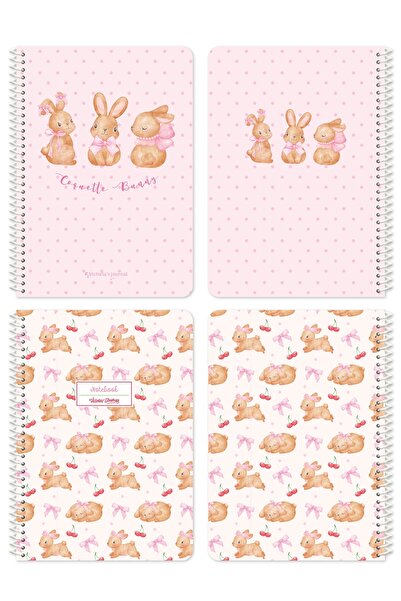 Victoria's Journals A5 Spiral School Notebook Set of 2 – Plain Soft Touch Cover