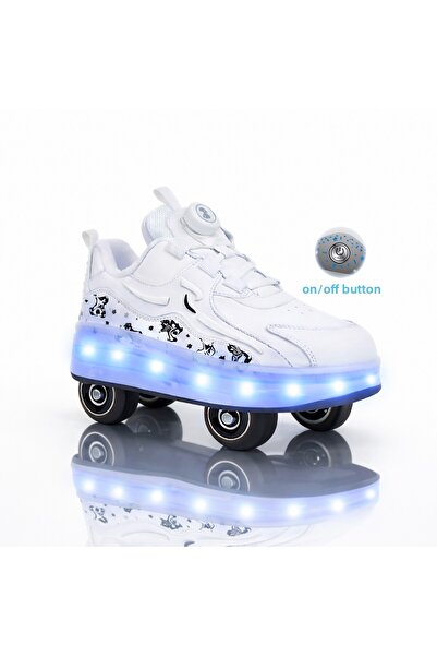sepona Children's Orthopedic Lighted Roller Skates Wheeled Rocky Sports Skate...