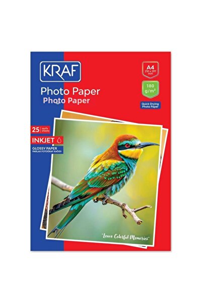 KRAF 2180 Glossy Photo Paper A4 180g Pack of 25