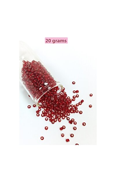 Royaleks Bulk Glass Sand Beads (8/0) 3 mm - 20 Grams - Dark Red