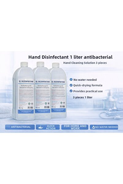 CT STONES مطهر اليدين 1 لتر محلول تنظيف اليدين 3 قطع