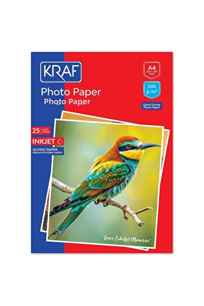KRAF 2200 Glossy Photo Paper A4 200g 25 Packs
