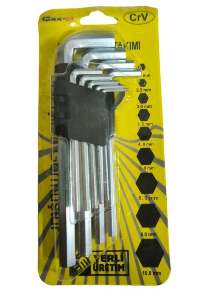 ALTUN TİCARET Allyan Team of Allen Keys 9 Pieces Long Crv Steel