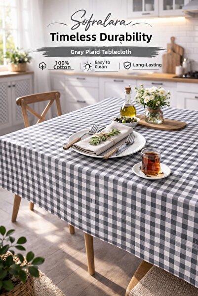 MUK's Τραπεζομάντηλο με μικρό τετράγωνο σχέδιο, ύφασμα τραπεζαρίας, ύφασμα γι...