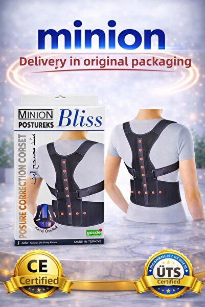 Minion حزام Postureks لدعم وضعية الجسم القائمة - مزود بخاصية تدليك الظهر - مع...