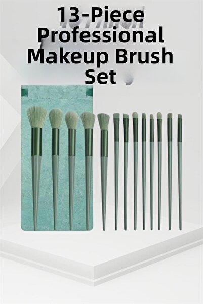 Lisinya 13 Pieces Professional Makeup Brush Set with Portable Case Powder Blu...