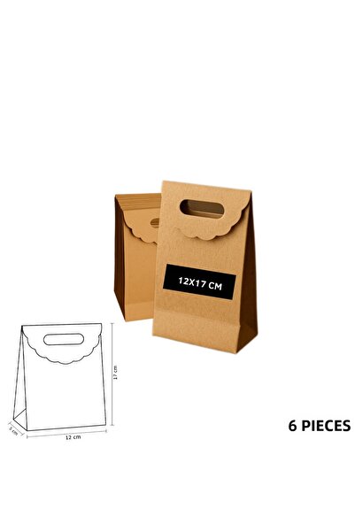 roco paper Pungi din hârtie kraft cu mâner decupat pentru cadouri, cumpărătur...