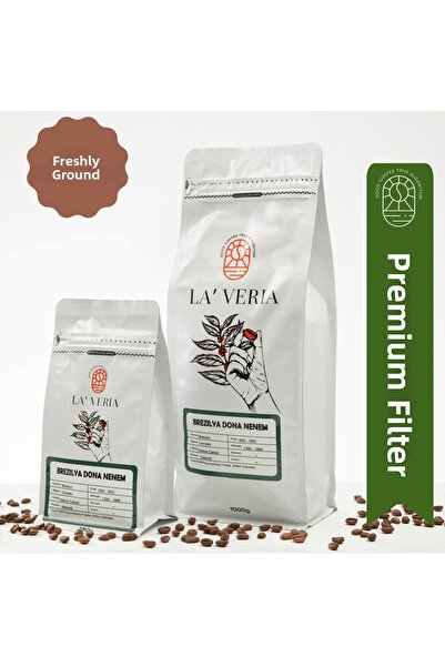 Laveria برازيليا دونا نانيم قهوة مفلترة حبوب 100% أرابيكا معالجة طبيعية متوسط...