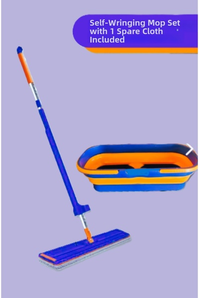 SevgiliAtolyemm Foldable cleaning mop and wheeled bucket set