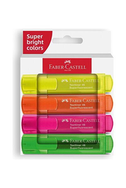 Faber Castell Faber-Castell Highlighter Pen 4 Colors Transparent Body 5030254...