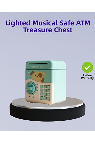 FREEDOM STOREE حصالة أطفال إلكترونية بكلمة مرور مع ضوء أخضر مائي وصوت