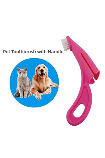 AYACO Ergonomic Pet Toothbrush Double-Headed Oral Care Brush