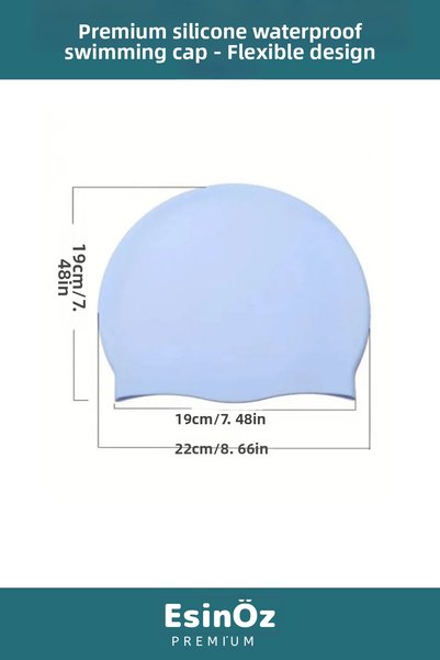 EsinÖz # Silicone Waterproof Swimming and Pool Cap, Flexible Structure, Unisex